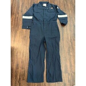 Bulwark Navy Blue Nomex IIIA FR Coverall 44 Regular  # CNB2NV HRC-1 No Flag